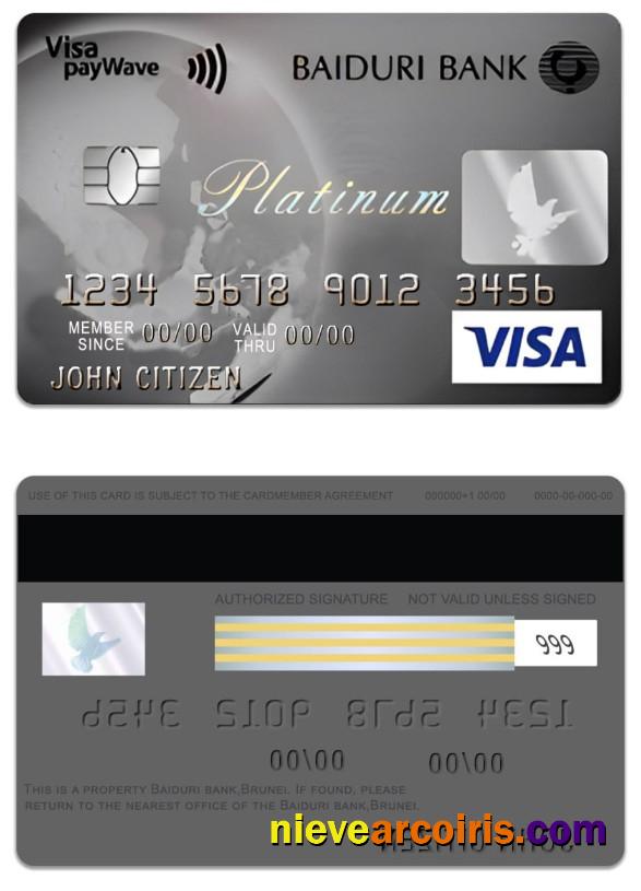 Brunei Baiduri Bank Visa Platinum Credit Card